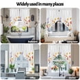 thumbnail image 6 of Pastoral Flowers Swag Curtain Valance for Windows, Colorful Watercolor Plants Leaves Window Treatments Short Swag Topper for Kitchen Windows Bathroom Bedroom, 36"x36", 6 of 8