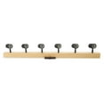 thumbnail image 2 of Eglo Lighting Kingswood 6 Light Track Ceiling Mount Fixture, Brown & Black, 2 of 10