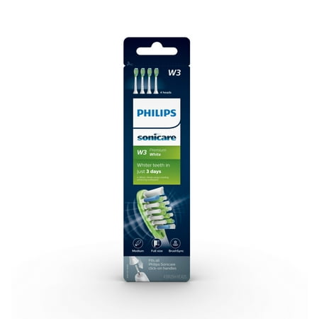 Philips Sonicare - Premium White Brush Heads (4-Pack) - White
