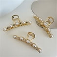thumbnail image 5 of Fofosbeauty 2PC Pearl Hair Clips for Women Girls, Non-slip Strong Hold Jaw Clips, Gift for Thick Thin Curly Hair, Claw Clips, Pearls&White Diamonds + Pearls&Black Diamonds, 5 of 6