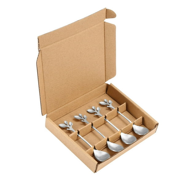 Stainless Steel Milk Coffee Spoons,4PCS Coffee Spoons, Espresso Spoons 4.7 Inch Stainless Steel Tea Spoons for Soup Cake Dessert Ice Cream - Silver