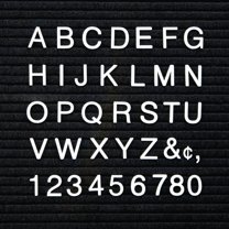 Quartet, QRT4423, Felt Letter BoardCharacter Set, 300 / Set, White