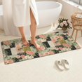 thumbnail image 4 of Pioneer Flower Floral Print Pattern Bathroom Rugs Mat, Non Slip Microfiber Bathroom Rug with Rubber Backing, Soft Mats for Bathroom Floor Tub Shower, 24"x60", 4 of 5