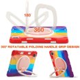 thumbnail image 3 of For iPad Pro 12.9 inch 2022/2021/2020/2018 Case, 360 Rotatable Handle Stand, Shoulder Strap, Drop-Proof Design, Colourful Red, 3 of 7