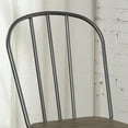 thumbnail image 2 of Furniture of America Sentra Square Slat Mid Back Bar Stools, Gray (Set of 2), 2 of 7