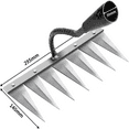 SHZHHFKJCX Sharp 7Tooth Steel Garden Hand Hoe Tool for Loosening Soil