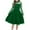 Green, variant on Girls Dresses Contrast Mesh Puff Long Sleeve Mock Neck Formal Party A Line Short Tulle Dress Light Blue, 5-6 Years
