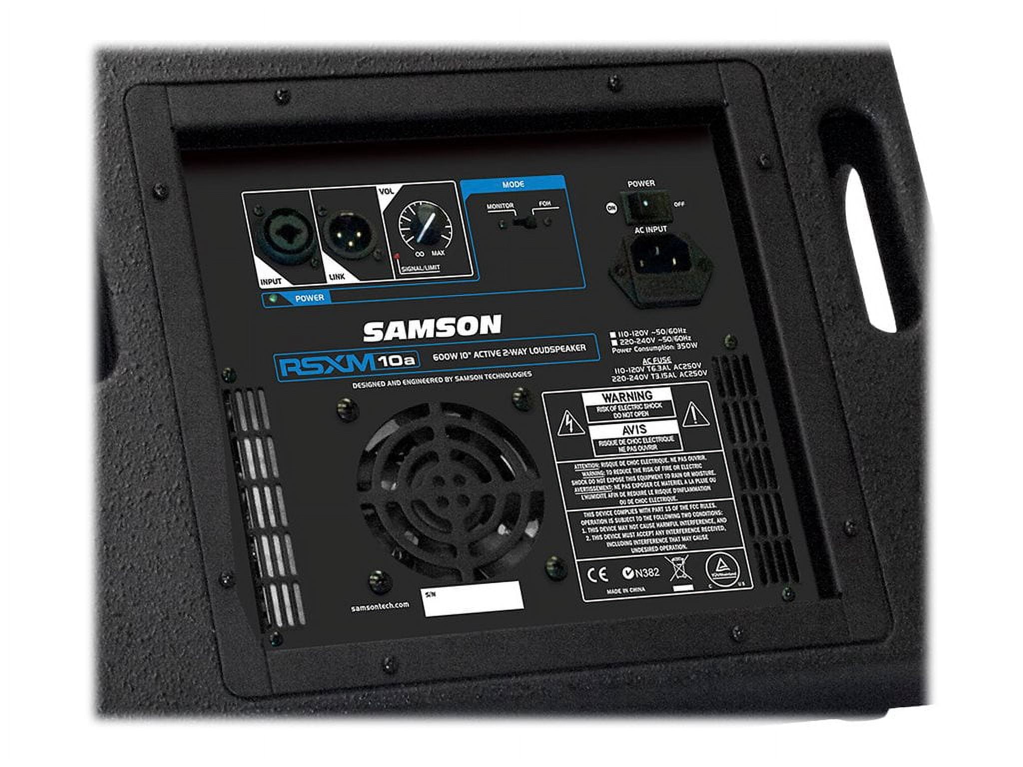 Samson RSXM10A 10" 800W Compact 2-Way Active Stage Monitor, Single