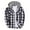 White, variant on FAFWYP Men's Flannel Hoodie Shirts Casual Long Sleeve Button Down Cotton Hooded Plaid Shirt Jackets with Pockets
