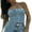 Blue 2, variant on Women Y2K Denim Crop Top Vest Chic Backless Off Shoulder Strapless Corset Tube Top Sexy Button Up Jeans Camisole Top