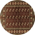 thumbnail image 1 of Ahgly Company Indoor Round Persian Brown Traditional Area Rugs, 7' Round, 1 of 4