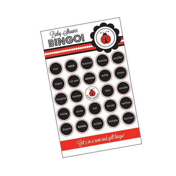 Ladybug Party Bingo (Pack of 16 cards) - Walmart.com - Walmart.com