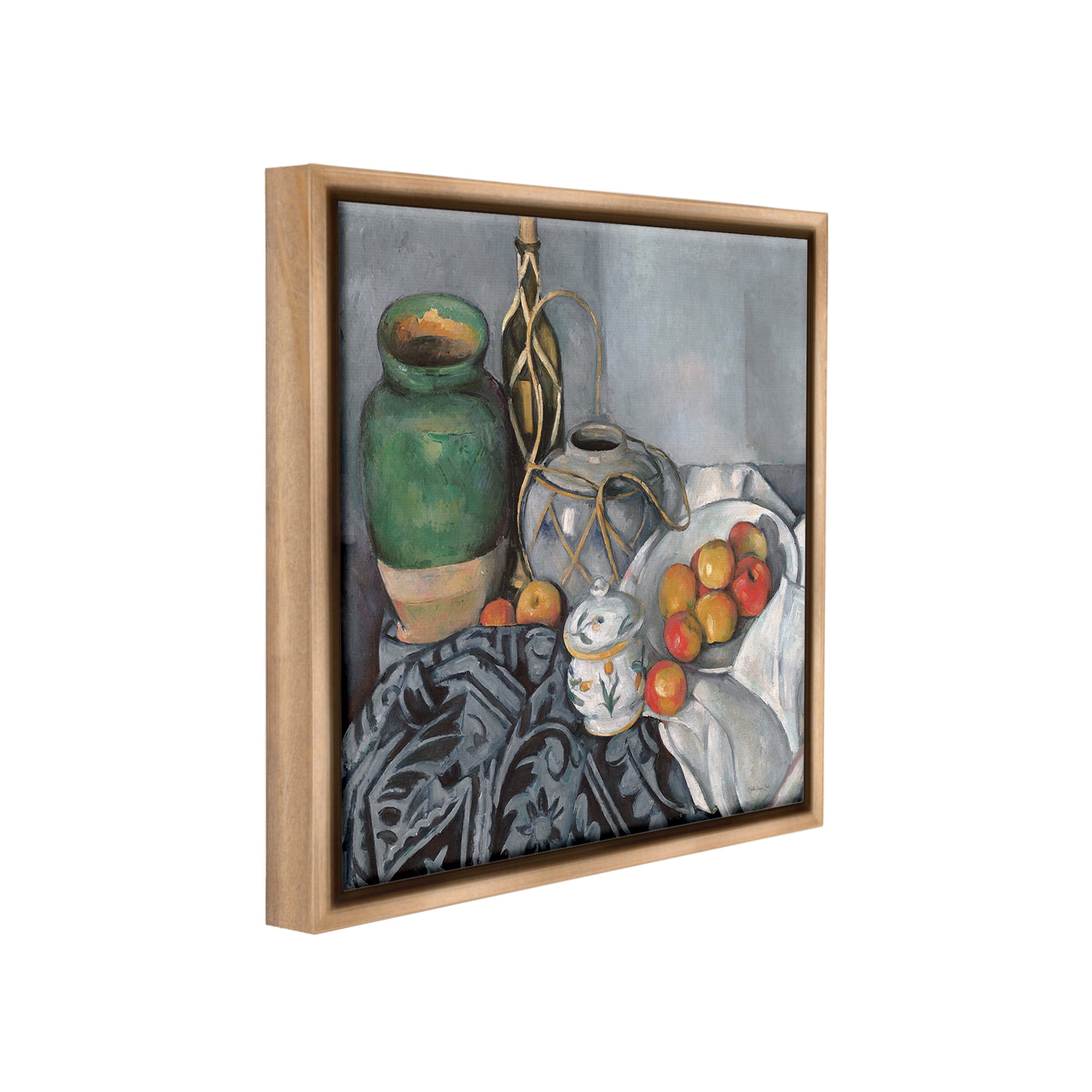 Stupell Industries Classic Style Still Life Food & Beverage Painting Brown Floater Framed Canvas Art Print Wall Art, 18 x 18