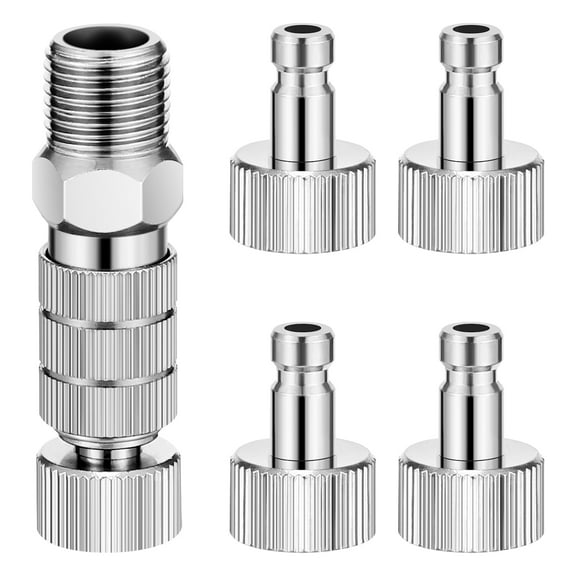 WAXIAYU 1 Set of Airbrush Adapter Kit Airbrush Metal Fittings Set Airbrush Hose Connectors Replacements Kit