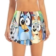 thumbnail image 4 of Lsque Bluey Printed Women's Running Shorts with Liner Pockets,Elastic Quick Dry Workout Athletic Gym Yoga Shorts,Womens High Waist Shorts-Medium, 4 of 9