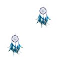 thumbnail image 1 of Bearachild Atrapasueños de plumas, regalos para niños y niñas, adorno colgante para habitación, adorno colgante de pared con borlas, decoración azul zafiro 2piezas Bearachild CBP053742, 1 of 5