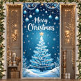 thumbnail image 4 of Decorative Design Christmas Gift Banner Festive Bow Holiday Background for Christmas Party Celebration Event Decoration, 4 of 9