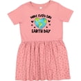 thumbnail image 3 of Inktastic Make Every Day Earth Day with Hearts and Stars Girls Toddler Dress, 3 of 5
