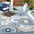 thumbnail image 3 of SAFAVIEH Cabana Brynn Floral Indoor/Outdoor Area Rug, Grey/Blue, 5'3" x 7'7", 3 of 9