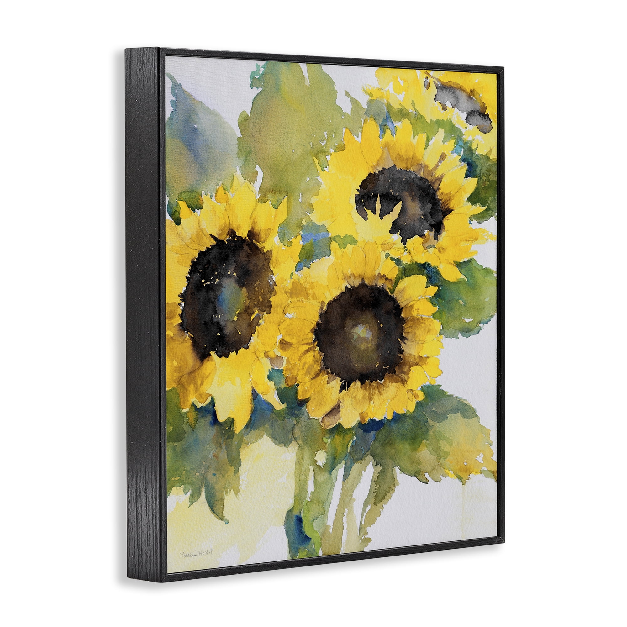 Stupell Industries Blooming Sunflower Bundle Botanical & Floral Painting Black Framed Art Print Wall Art, 11 x 14