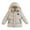 White, variant on Glisme Boys Winter Down Jacket Thickened Warm Fashion Coat For Cold Weather Black Warm Outerwear Size 3-4 Years
