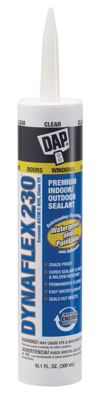 DAP Dynaflex 230 Premium Indoor/Outdoor Sealant 10.1 oz, Clear, Silicone Latex