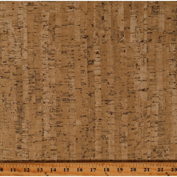 Cotton The Cave Cork Woody Bark Trees Materials Nature Beige Cotton Fabric Print by the Yard (25004-14)