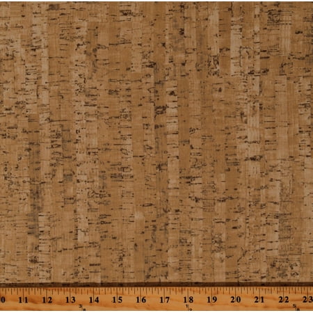 Cotton The Cave Cork Woody Bark Trees Materials Nature Beige Cotton Fabric Print by the Yard (25004-14)