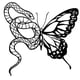 thumbnail image 4 of Decoración de pared de metal con forma de mariposa, obra de arte para exhibir, decoración del hogar, escultura de pared decorativa colgante para baño, Con serpiente, 4 of 8