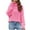 Pink, variant on Ashirexll Winter Sweaters Pullover Sweaters for Women Fashion Long Sleeve Round Neck Loose Pullover Tops Blouse Knitted Sweater