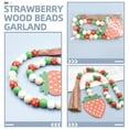 thumbnail image 5 of OFFIGAM 1Pack 8x2.6in Strawberry Pendant Wood Bead Garland for Tiered Tray and Home Decorations, 5 of 8