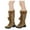 Brown, variant on Womens Winter Snow Boots Suede Knee High Booties Furry Warm Non Slip Walking Shoes