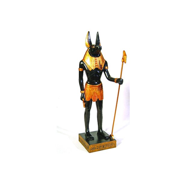 Ptc Figura de pie de perro egipcio Anubis, color dorado y negro, 11,88 pulgadas