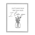 thumbnail image 5 of Stupell Industries I Love You Simple Daisy Botanical Outline Bouquet Graphic Art Gray Framed Art Print Wall Art, Design by Lettered and Lined, 5 of 5