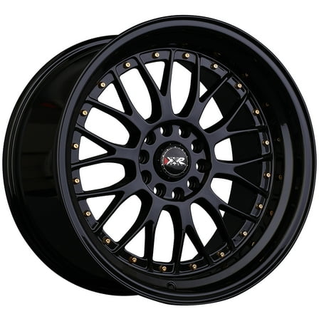 XXR 536 15x8 4x100/4x114.3 20et Black / Gold Rivets Wheel
