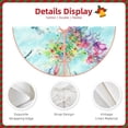 thumbnail image 3 of Fotbe Dragonfly Floral Pattern Christmas Tree Skirt, Tree Skirts Plush Christmas Decorations, Christmas Tree Skirts Xmas Decorations Holiday Party Decor-36", 3 of 6