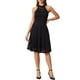 thumbnail image 1 of Vestido de cóctel elegante sin mangas con cuello halter de encaje floral A-Line S Negro, 1 of 5