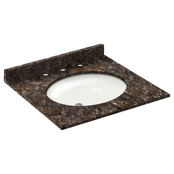 Tan Brown 25x22 with Backsplash (8 in Spread)