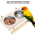 thumbnail image 4 of Feeder Stand, Easy To Clean Cage Accessory  Feeder, For Bird Feeding For Water Feeding Double Bowl, 4 of 8