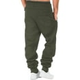 thumbnail image 2 of Faithtur Men Athletic Pants, Elastic Waist Drawstring Trousers Fall Casual Pants with Pockets, 2 of 5