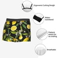 thumbnail image 5 of Wukai Lemon Fruits Flowers Leaves Print Men’s Underwear Breathable Boxer Briefs,&nbsp;Moisture Wicking & Breathable-Large, 5 of 7
