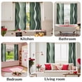 thumbnail image 6 of Ombre Sage Green Sheer Curtains 72 Inch Long Rod Pocket Semi Transparent Light Filtering Window Drapes for Kitchen Bedroom Living Room,2 Panels, Abstract Ocean Waves, 6 of 9