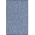 thumbnail image 2 of Unique Loom Collection Casual Transitional Solid Heathered Indoor/Outdoor Flatweave Area Rug, 5 x 8 ft, Navy Blue/Light Blue, 2 of 5