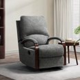 thumbnail image 2 of 14 Karat Home Upholstered Rocking Recliner Chair with Metal Base for Living Room, Grey, 2 of 10