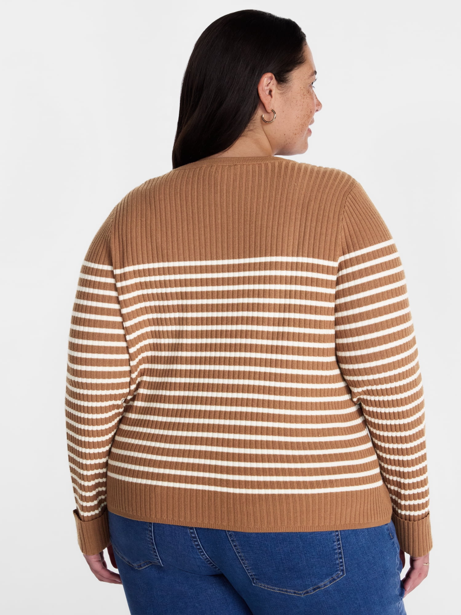 Terra & Sky Women's Plus Cardigan with Long Sleeves, Lightweight, Sizes 0X-5X