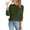 Green, variant on Sweaters for Women Round Neck Solid Color Long Sleeve Knit Sweater Hollow Out Top Fall Fashion 2023 Black