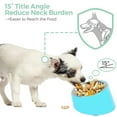 thumbnail image 5 of Cuenco de comida para gatos para perros, acero inoxidable inclinado de 15°, ángulo inclinado, sin derrames, cuenco antideslizante para comida para gatos, 5 of 5