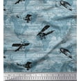 thumbnail image 1 of Soimoi Moss Georgette Fabric Dot,Airplane & Map Decor Fabric Printed Yard 42 Inch Wide, 1 of 1