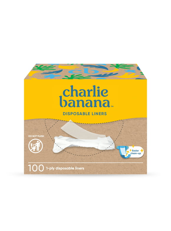 Charlie Banana Disposable Liners for Cloth Diapers - 100 Pack