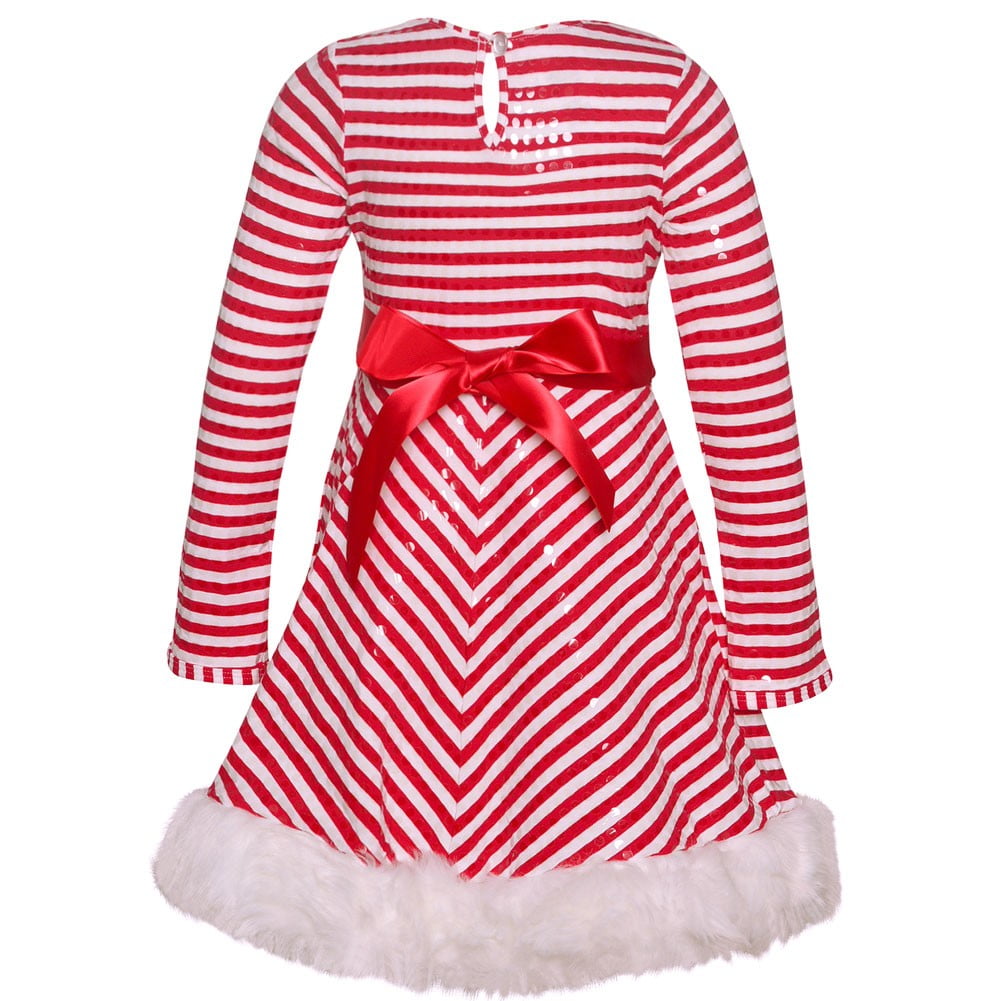 bonnie jean striped santa dress